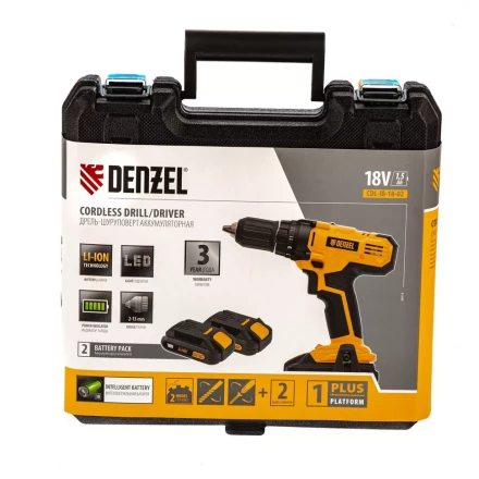 Дрель-шуруповерт аккумуляторная CDL-IB-18-02 Denzel 26113 купить в Кургане