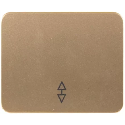 Выключатель СВЕТОЗАР &quot;ГАММА&quot; проходной, одноклавишный, без вставки и рамки, цвет золотой металлик, 10A/~250B SV-54137-GM купить в Кургане