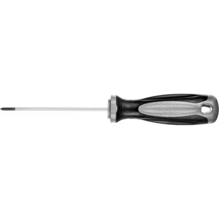 Отвертка MIRAX 25096-0-10, закаленный стержень, двухкомпонентная рукоятка, PH0x100мм 25096-0-10 купить в Кургане