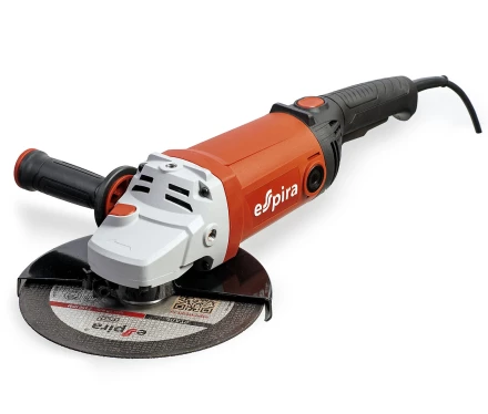 УШМ ESPIRA AGI-230-22 (230 мм, 220-240В,50/60 Гц, мощность 2200Вт, 6600 об/мин, 5.6 кг), 400754 купить в Кургане