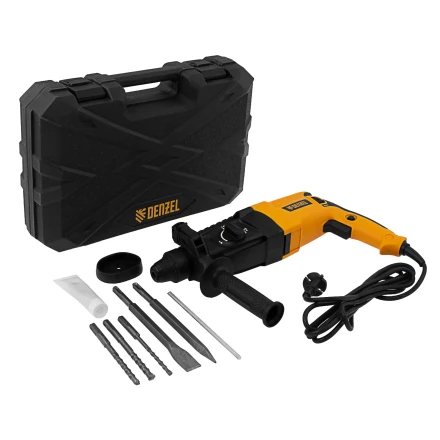 Перфоратор электрический RHH-800-26  SDS-plus 800 Вт 3 Дж  3 плюс 1 режим Denzel 26607 купить в Кургане