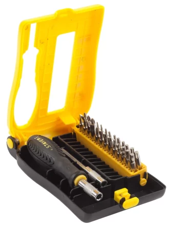 Набор STAYER: Отвертки для точных работ, Cr-V, Cr сменные биты, обрезиненная рукоятка, 28предметов 25614-H28 купить в Кургане