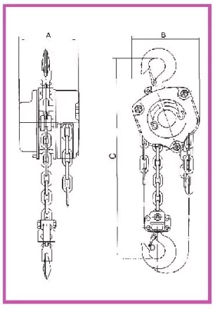 Таль ручная цепная HSZ-J LB г-п 3 тонн H=6 метра купить в Кургане