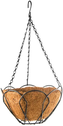 Подвесное кашпо с декором 25см с кокосовой корзиной PALISAD 69005 купить в Кургане