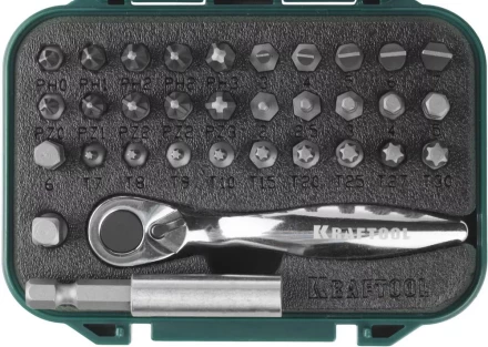 PRO. Наборы в боксе: БИТЫ KRAFTOOL PRO-Drive 26157-H33 купить в Кургане