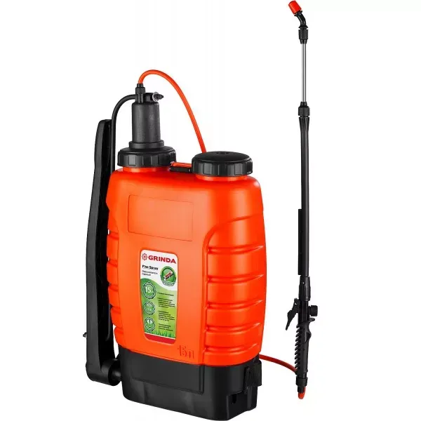 Опрыскиватель садовый GRINDA "Fine Spray", ранцевый, телескопический удлинитель, 15л 425216 купить в Кургане