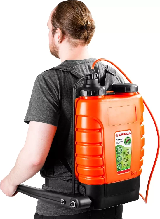 Опрыскиватель садовый GRINDA "Fine Spray", ранцевый, телескопический удлинитель, 15л 425216 купить в Кургане