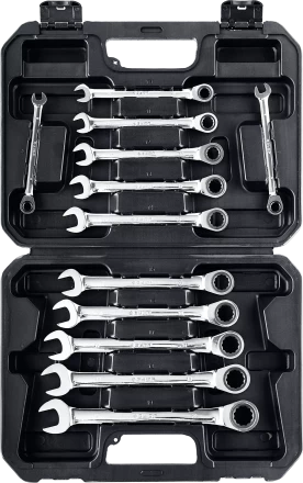 Наборы трещоточных комбинированных ключей Зубр серия ПРОФЕССИОНАЛ 27073-H12 купить в Кургане