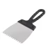 Шпатель из нержавеющей стали 100 мм зуб 4 х 4 мм пластмассовая ручка Россия 85138 купить в Кургане