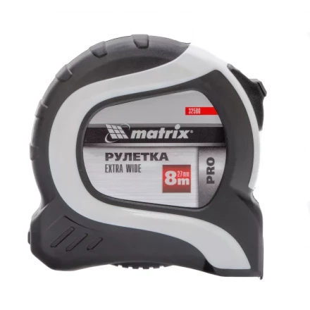 Рулетка Extra Wide 8 м x 27 мм двухкомпонентный корпус Pro Matrix 32586 купить в Кургане