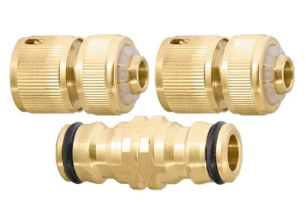 Набор для подключения шланга 1/2&quot; (переходник 2 соединит.аквастоп) латунный  PALISAD 66210 купить в Кургане