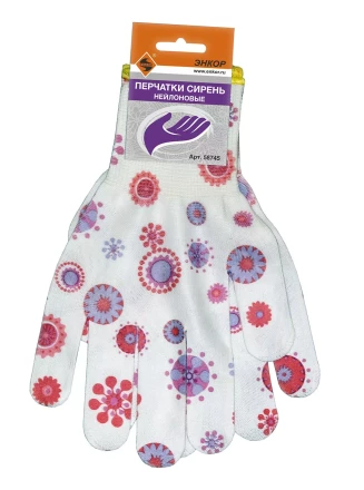 Перчатки нейлоновые Сирень Энкор 1/10 58745 купить в Кургане