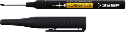 ЗУБР Колибри-30 черный, наконечник L 30 мм,  2.8 мм, перманентный маркер для отверстий (06338-2) купить в Кургане