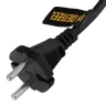 Шнур сетевой Denzel Energy Series, ПВС, 3 м, 2 x 1,5 мм, с неразборной вилкой, черный, 3 м, 37673 купить в Кургане