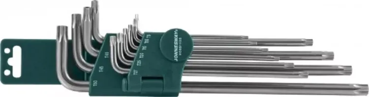 Набор ключей угловых Torx EXTRA LONG с центрирующим отверстием T9-T50 Jonnesway H08S110S 48066 купить в Кургане
