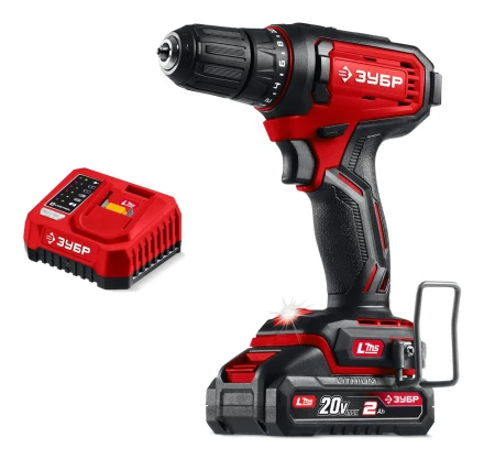 ЗУБР 20 В, 40 Нм, 1 АКБ LMS (2 А·ч), дрель-шуруповерт (ДШ-40-21) купить в Кургане