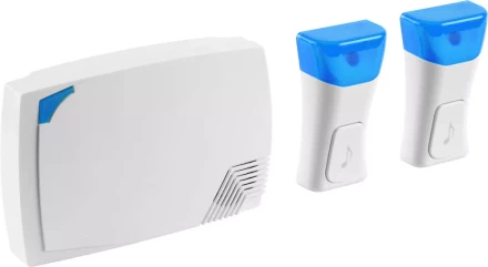 Звонок СВЕТОЗАР &quot;ОКТАВА&quot; электрический беспроводной 120м, 36 мелодий, 2 кнопки, А23, 3AA 58064-2 купить в Кургане