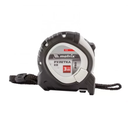Рулетка Neon 3 м x 16 мм обрезиненный корпус 3 фиксации Pro Matrix 32590 купить в Кургане