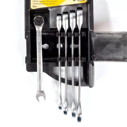 Набор гаечных комбинированных трещоточных ключей КВТ НТК-5 (8–14 мм), 5 шт. (79200) купить в Кургане