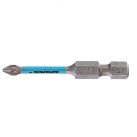 Набор бит торсионных PH1x50 мм для ударных шуруповертов 2 шт. Gross 11485 купить в Кургане