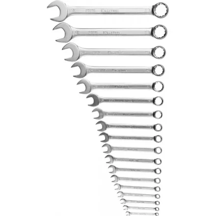 Набор KRAFTOOL &quot;EXPERT&quot;: Ключи гаечные комбинированные, Cr-V сталь, хромированные, 6-32мм, 18шт 27079-H18 купить в Кургане