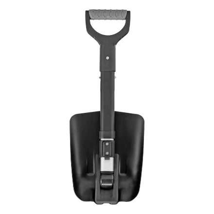 Лопата автомобильная складная, алюминиевая, 220х280х585-870 мм, телескопический черенок // Denzel 61695 купить в Кургане