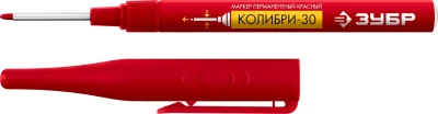 ЗУБР Колибри-30 красный, наконечник L 30 мм, 2.8 мм, перманентный маркер для отверстий (06338-3)