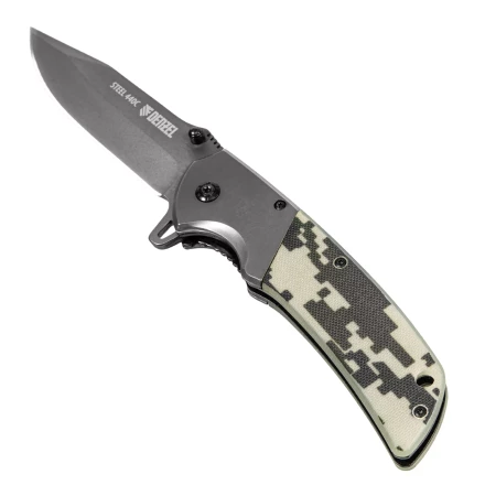 Нож складной Denzel, многоцелевой, системы Liner-Lock, с накладкой G10 на классической рукоятке, 79207 купить в Кургане