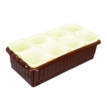 Набор для рассады Palisad поддон 322х166х82 мм, 8 горшочков по 250 мл с выдвижным дном 643448 купить в Кургане