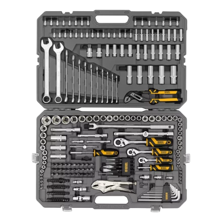 Набор инструментов Denzel 15808, 1/2&quot;, 3/8&quot;, 1/4&quot;, CrV, S2, пластиковый кейс, 232 предмета купить в Кургане