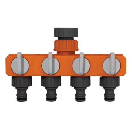 Распределитель пластиковый 4-х канальный G 3/4&quot;  G 1&quot;  Кратон 5 01 04 056 купить в Кургане