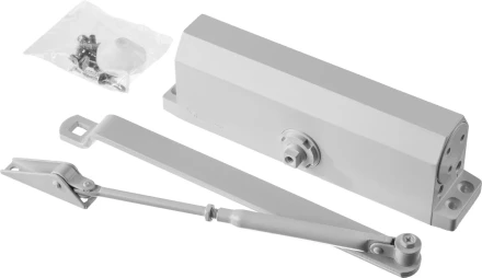 Доводчик дверной ЗУБР "ПРОФЕССИОНАЛ", для дверей массой до 100 кг, цвет белый 37911-100 купить в Кургане