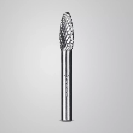 Зубр Твердосплавная борфреза H - пламя, 8 х 20 мм, радиус 1.5 мм (28807-8-20) купить в Кургане