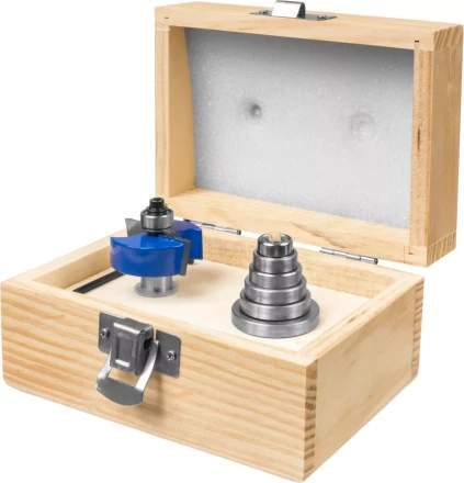 Фрезы четвертные фальцевые в наборе с подшипниками серия ПРОФЕССИОНАЛ купить в Кургане