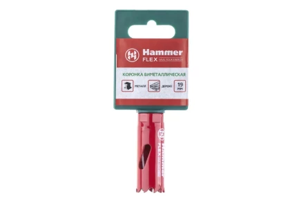 Коронка биметаллическая HAMMER Ф19х38мм 1/2&quot;  BiMETALL (224-001) купить в Кургане