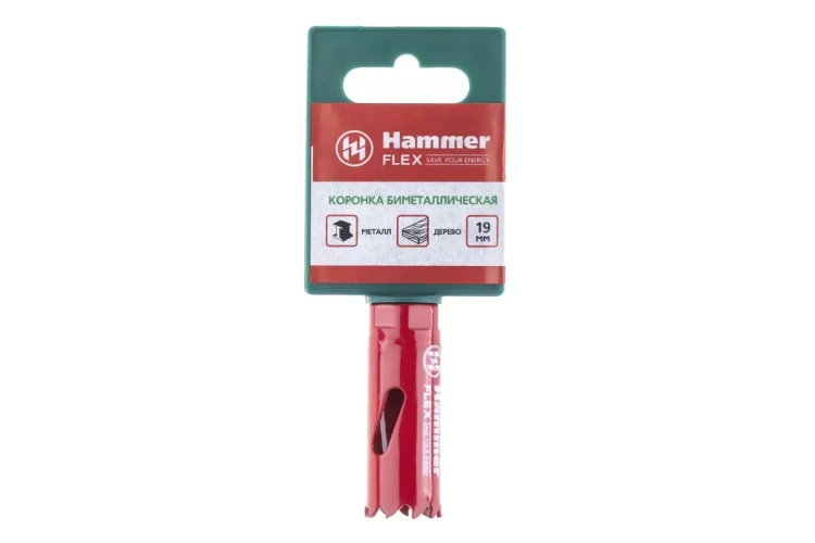 Коронка биметаллическая HAMMER Ф19х38мм 1/2"  BiMETALL (224-001) купить в Кургане