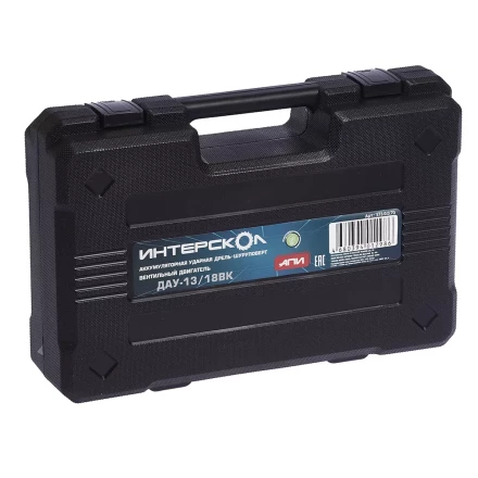 Профессиональная ударная дрель-шуруповерт с бесщеточным (вентильным) двигателем ИНТЕРСКОЛ ДАУ-13/18ВК аккумуляторная Li-ion АПИ (кейс, без аккумулятора и ЗУ) купить в Кургане