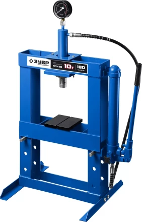 ЗУБР ПГН-10, 10 т, гидравлический пресс с гидронасосом и манометром, Профессионал (43072-10) купить в Кургане