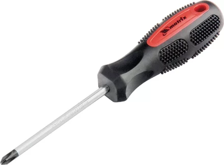 Отвертка Anti-Slip SL5,0 х 38 мм CrV двухкомп. рукоятка MATRIX 12202 купить в Кургане