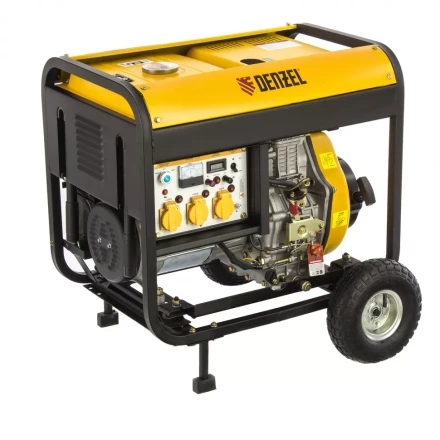 Генератор дизельный DENZEL DD6300Е электростартер 94657 купить в Кургане
