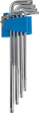 Набор ключей имбусовых ЗУБР &quot;ЭКСПЕРТ&quot; длинные,Cr-Mo сталь,сатиниров покрытие,эргоном держатель,TORX Т10-Т50,9шт 27467-H9 купить в Кургане