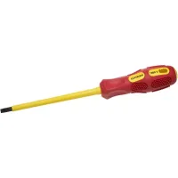 Отвертка STAYER "PROFESSIONAL" "MAX-GRIP" диэлектрическая, двухкомпонентная рукоятка, Cr-V, SL 5,5x125мм 25827-05-125 G