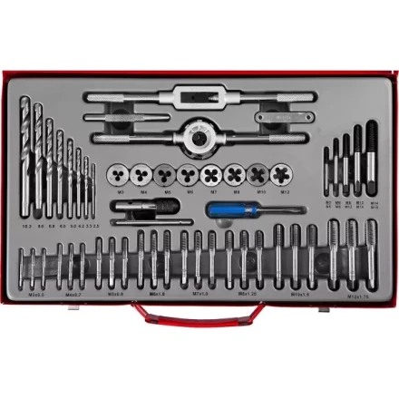 Набор метчиков и плашек ЗУБР &quot;МАСТЕР&quot;, сталь 9ХС, 52 предмета 28130-H52_z01 купить в Кургане