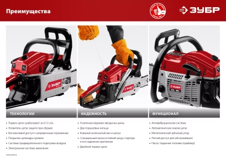 Бензопила ПБЦ-М52-45 серия МАСТЕР купить в Кургане