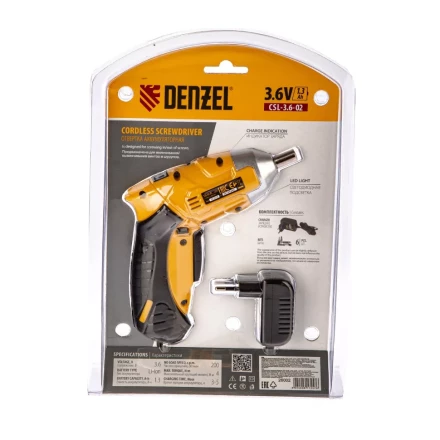Аккумуляторная отвертка CDL-3,6-02 Denzel 26002 купить в Кургане