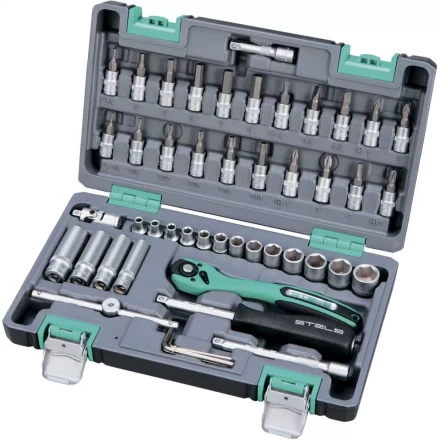 Набор инструмента 1/4 Cr-V S2 усиленный кейс 47 предметов STELS 14099 купить в Кургане