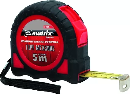 Рулетка Strong 3 м х 16 мм обрезиненный корпус  MATRIX 31078 купить в Кургане