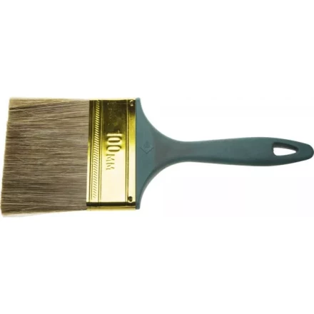 Кисть ЗУБР &quot;КП-14&quot; плоская, смешанная щетина, пластмассовая рукоятка, 100мм 4-01014-100 купить в Кургане