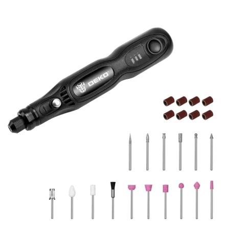 Гравер аккумуляторный DEKO DKRT3.6-Li SET, 063-1400 купить в Кургане