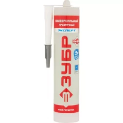 Клей монтажный ЗУБР "ЭКСПЕРТ" ПМ 900, гибридный экстрасильн, прозрач, универс, водостойк, эластич, (без запаха), 300мл 41330